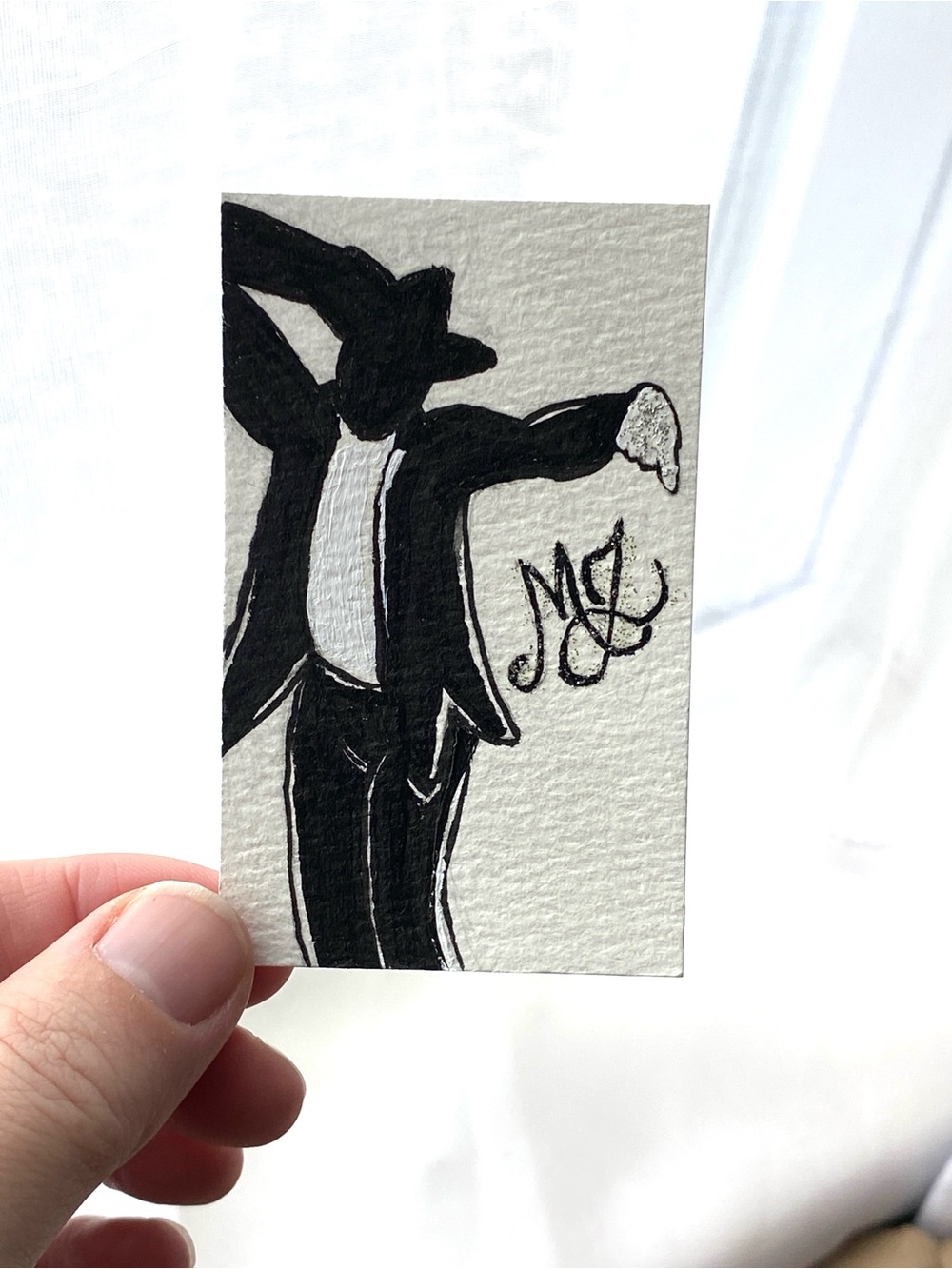MJ- The King’s Signature Move- ACEO art card for MJ & art lovers- trading card